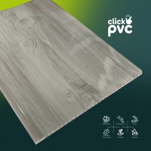 Lámina cielo raso PVC - Gris Nudo Madera