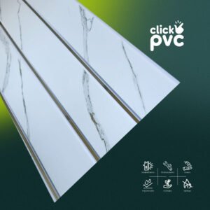 Lámina cielo raso PVC - Mármol Plata Acanalada