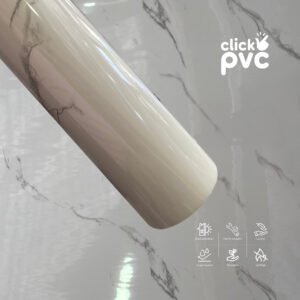 Rollo adhesivo Mármol Blanco Grisáceo Suave