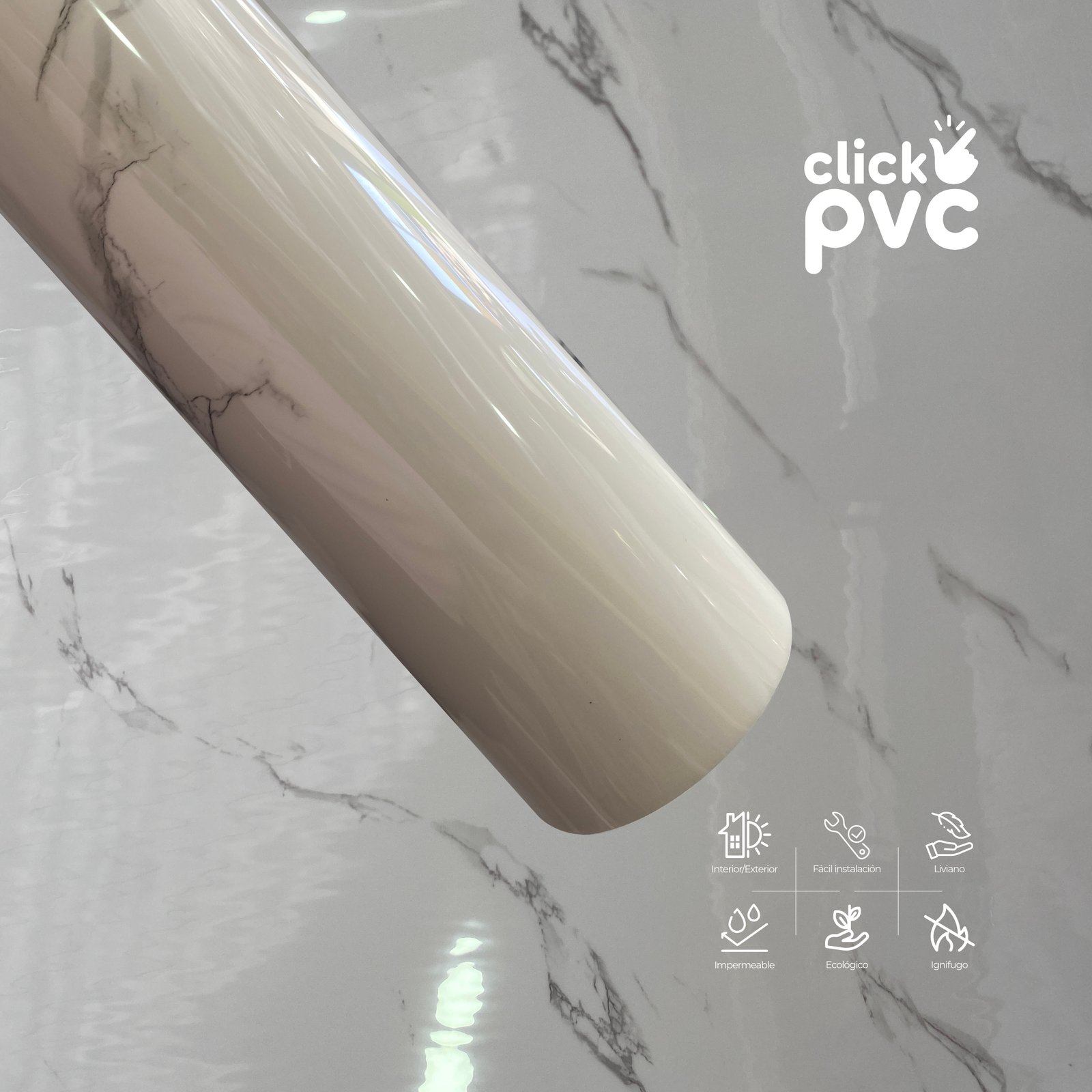 Rollo adhesivo Mármol Blanco Grisáceo Suave 1 Rollo adhesivo Mármol Blanco Grisáceo Suave